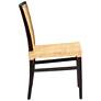 Baxton Studio Lingga Brown Wood Natural Rattan Dining Chair