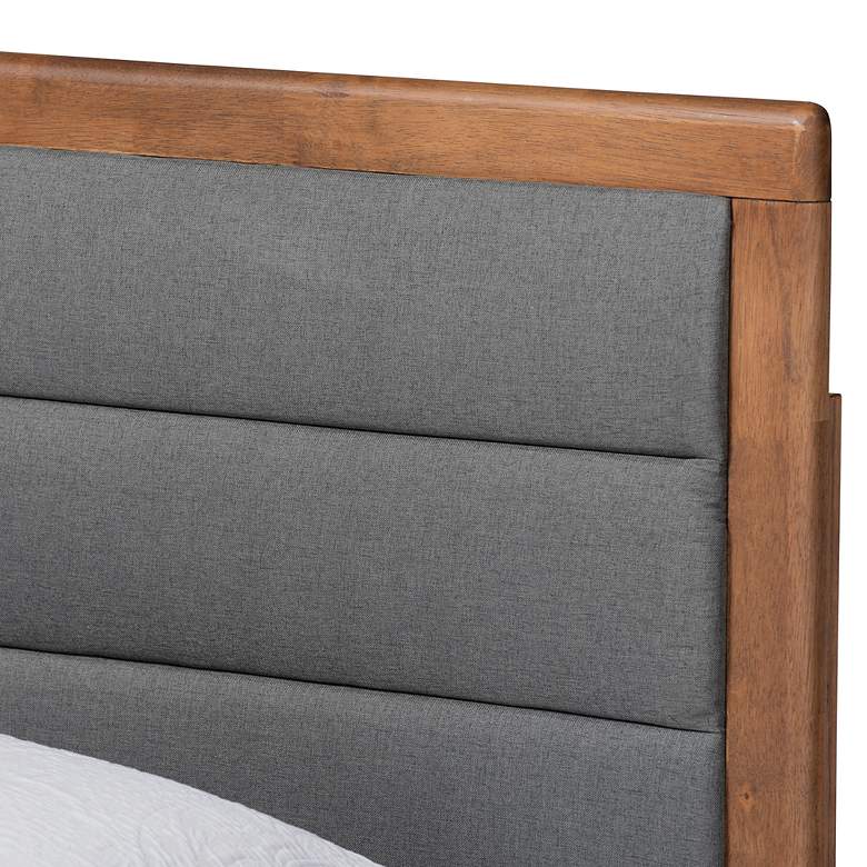 Image 3 Baxton Studio Linn Dark Gray Fabric Twin Size Platform Bed more views