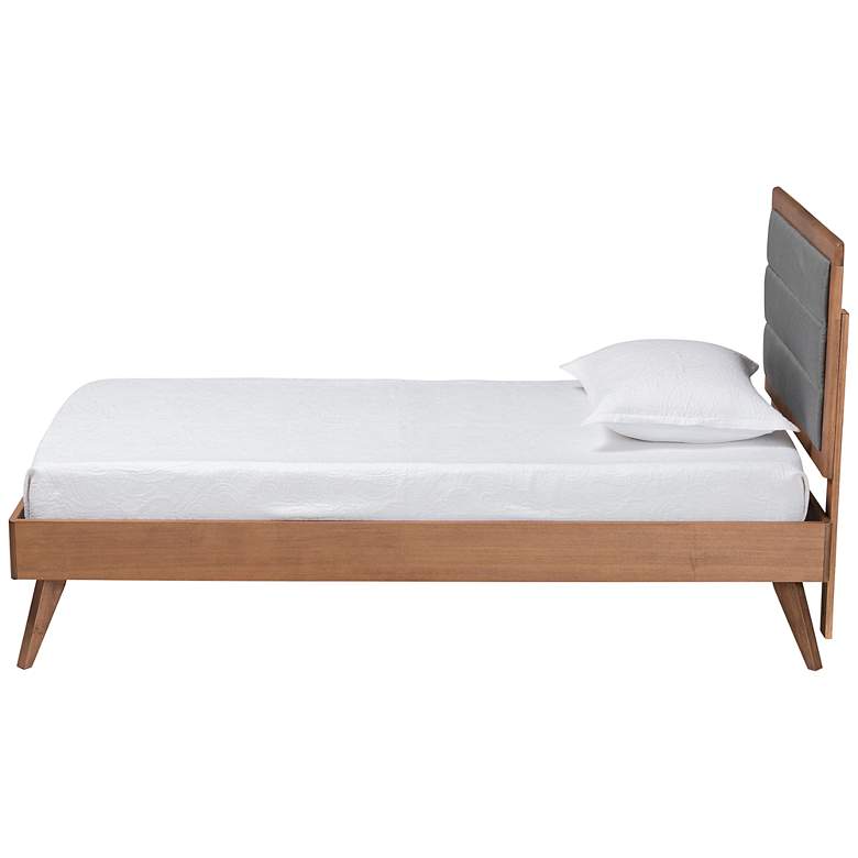 Image 6 Baxton Studio Linn Dark Gray Fabric Twin Size Platform Bed more views