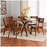 2_Baxton Studio Linnet Mid Century Wood and Rattan 7-Piece Dining Set more views