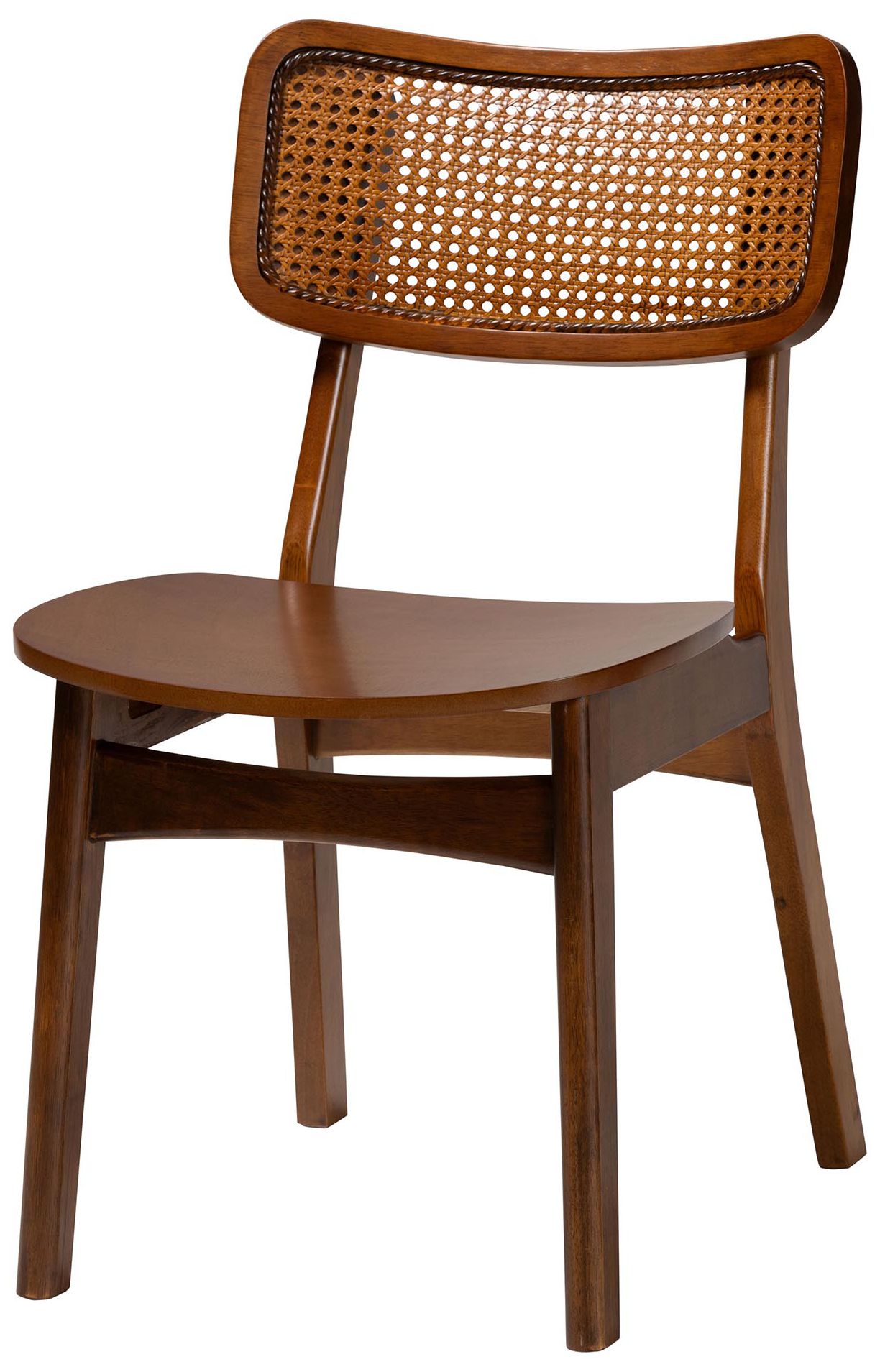 Image 3 Baxton Studio Linnet Mid Century Wood and Rattan 7-Piece Dining Set more views