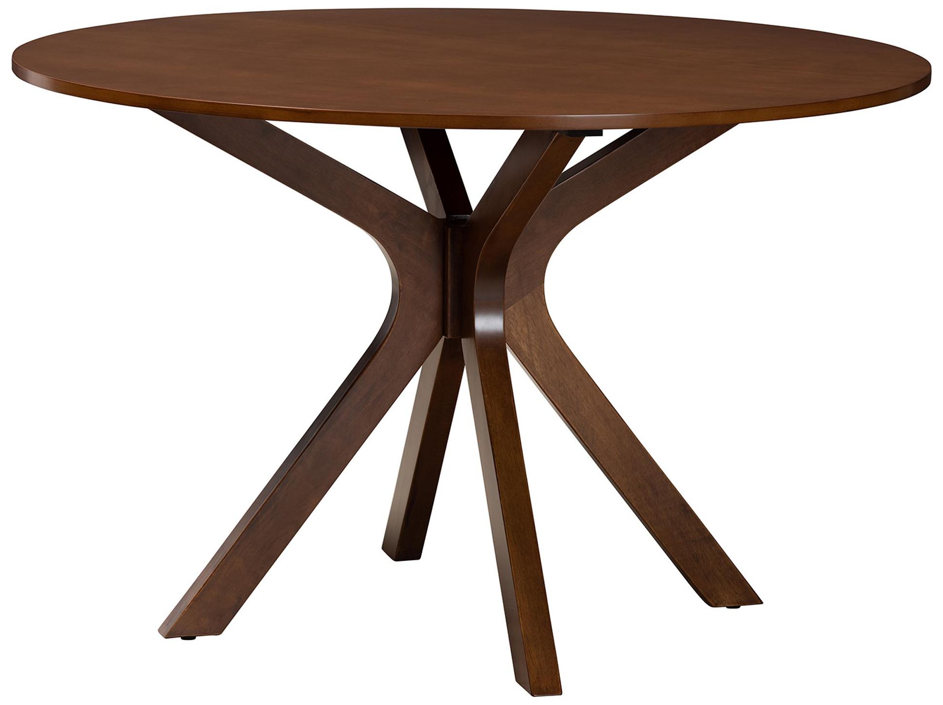 Image 4 Baxton Studio Linnet Mid Century Wood and Rattan 7-Piece Dining Set more views