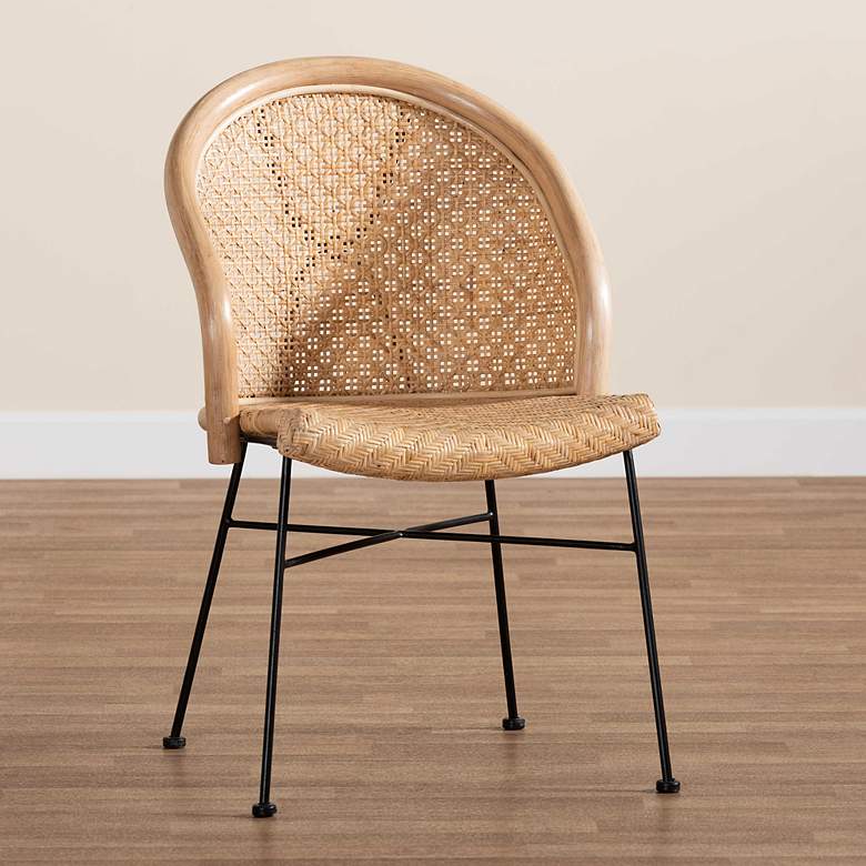 Image 1 Baxton Studio Lisa Natural Brown Rattan Dining Chair