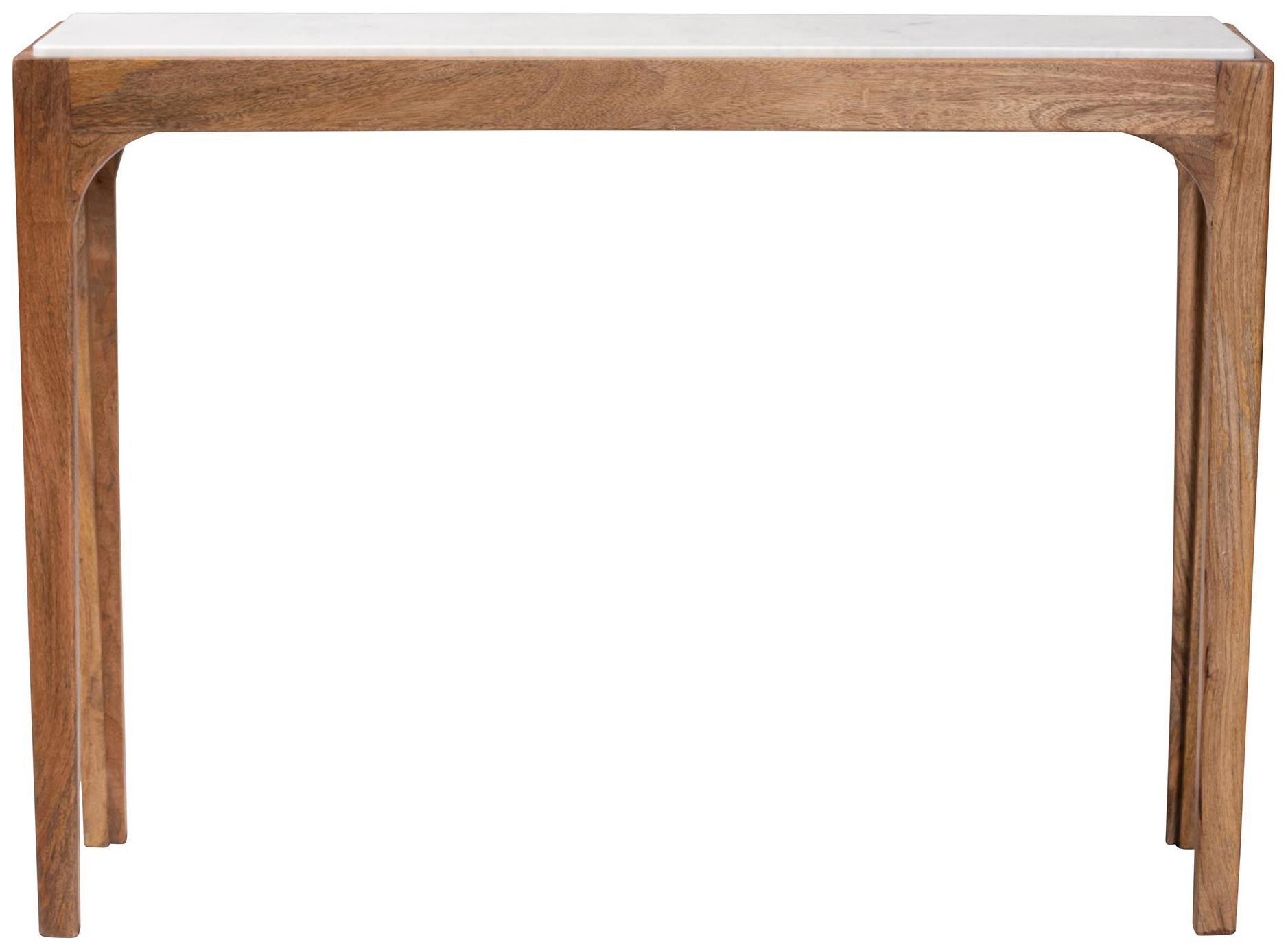 Image 3 Baxton Studio Lluvia Slim Marble Console Table with Mango Wood more views