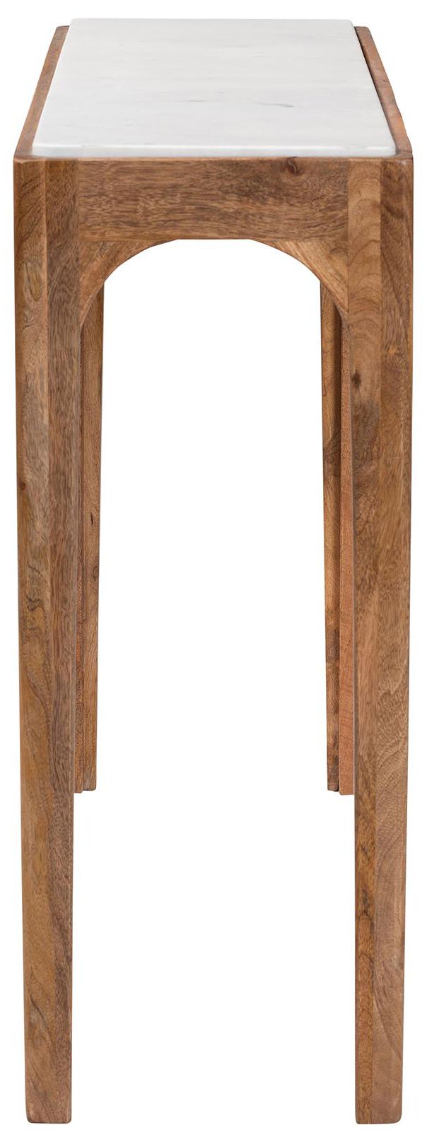 Image 4 Baxton Studio Lluvia Slim Marble Console Table with Mango Wood more views