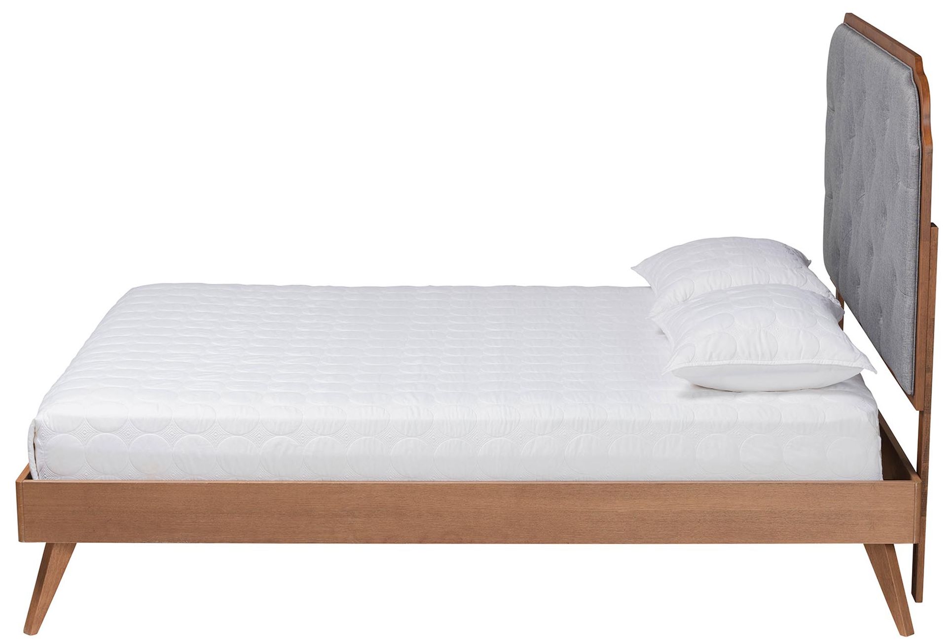 Image 3 Baxton Studio Lorana Mid-Century Modern Wood King Size Platform Bed more views