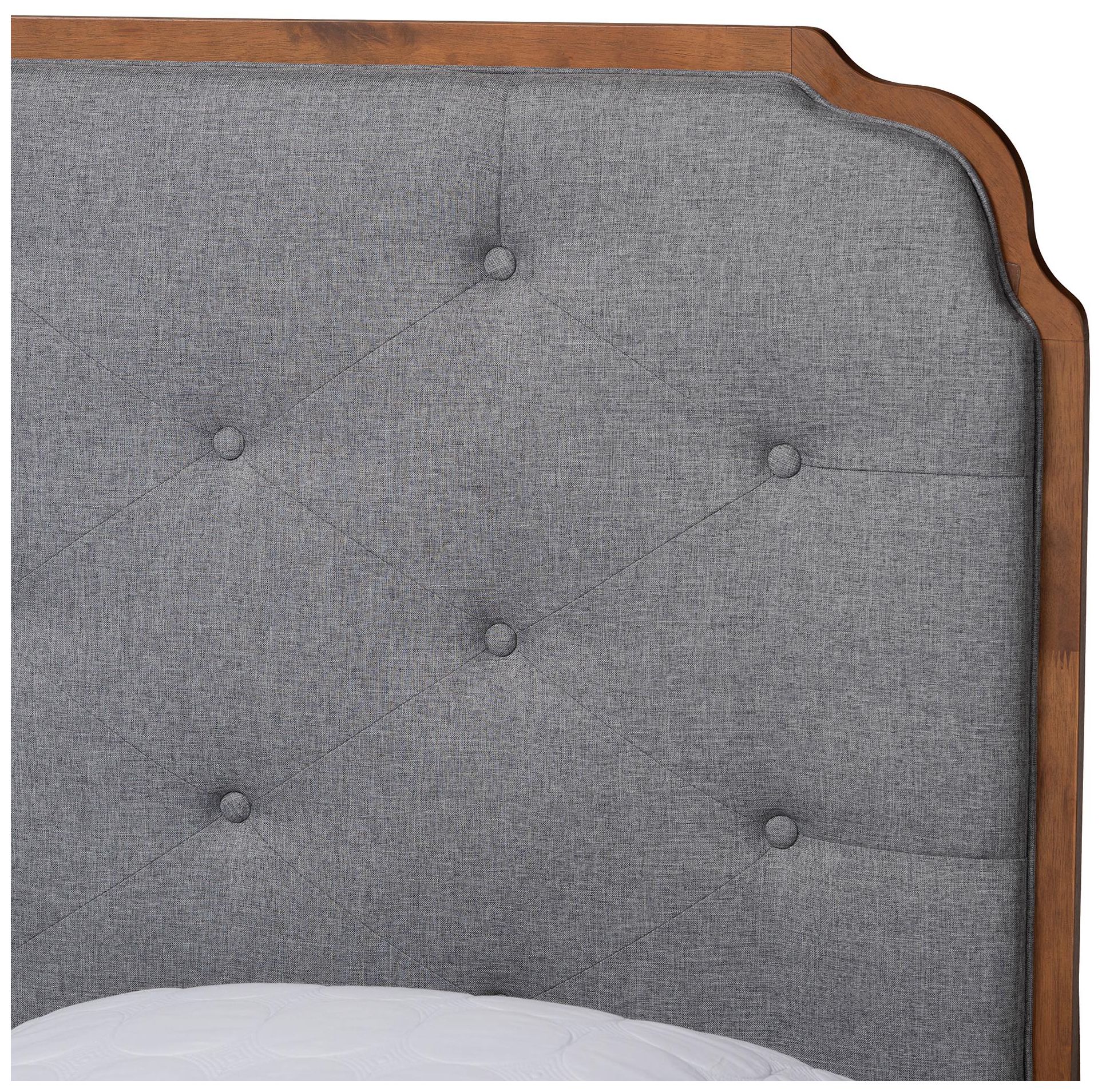 Image 5 Baxton Studio Lorana Mid-Century Modern Wood King Size Platform Bed more views