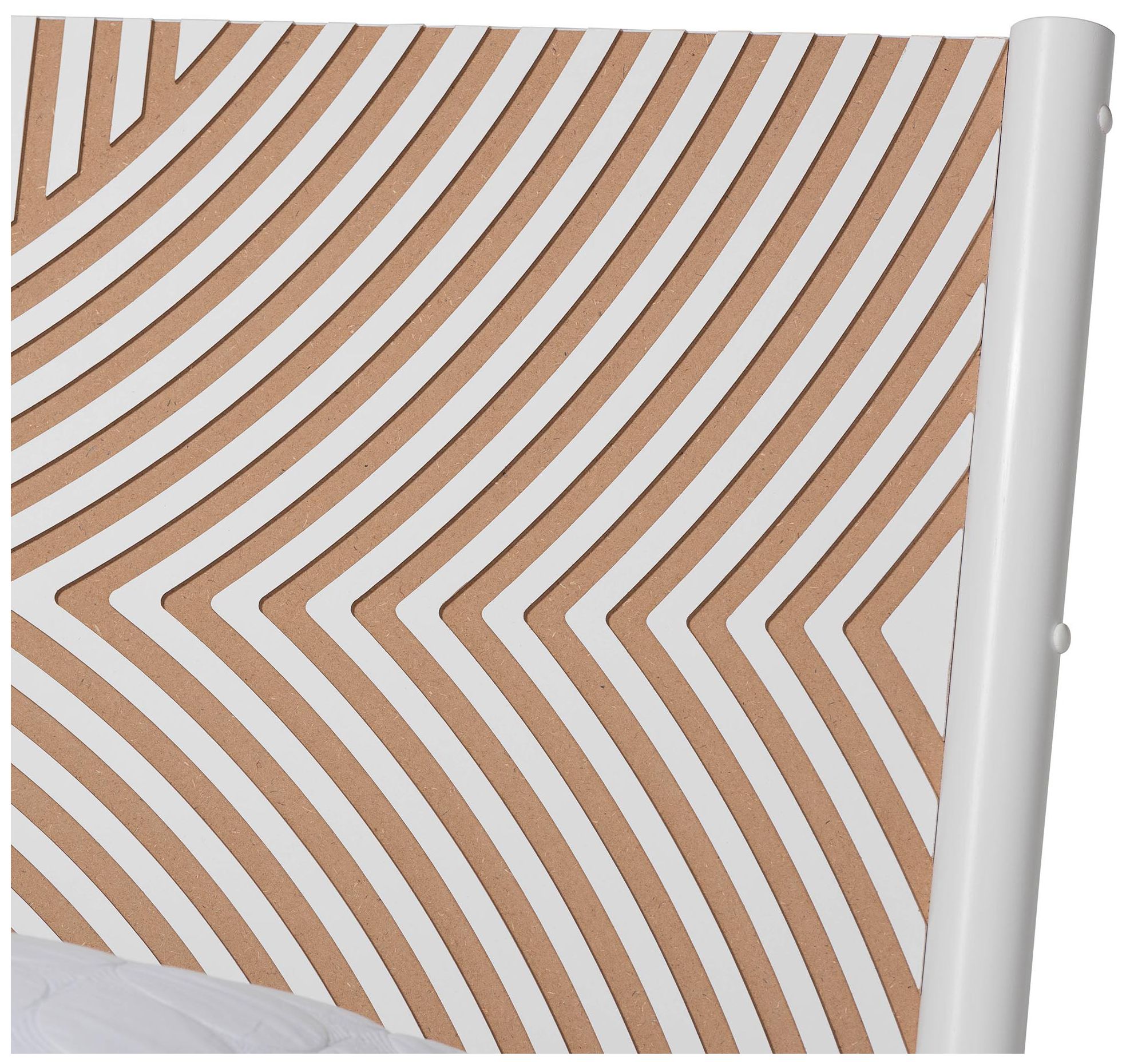 Baxton Studio Louetta Coastal White Queen Size Platform Bed Headboard