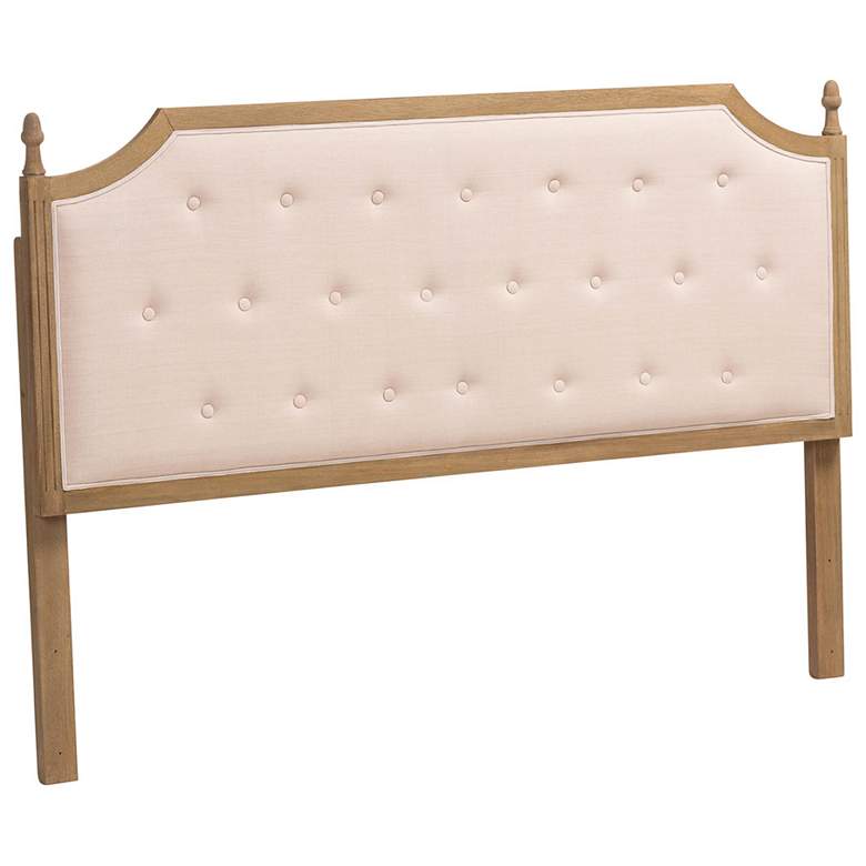 Image 2 Baxton Studio Lourdes Upholstered Beige Queen Headboard