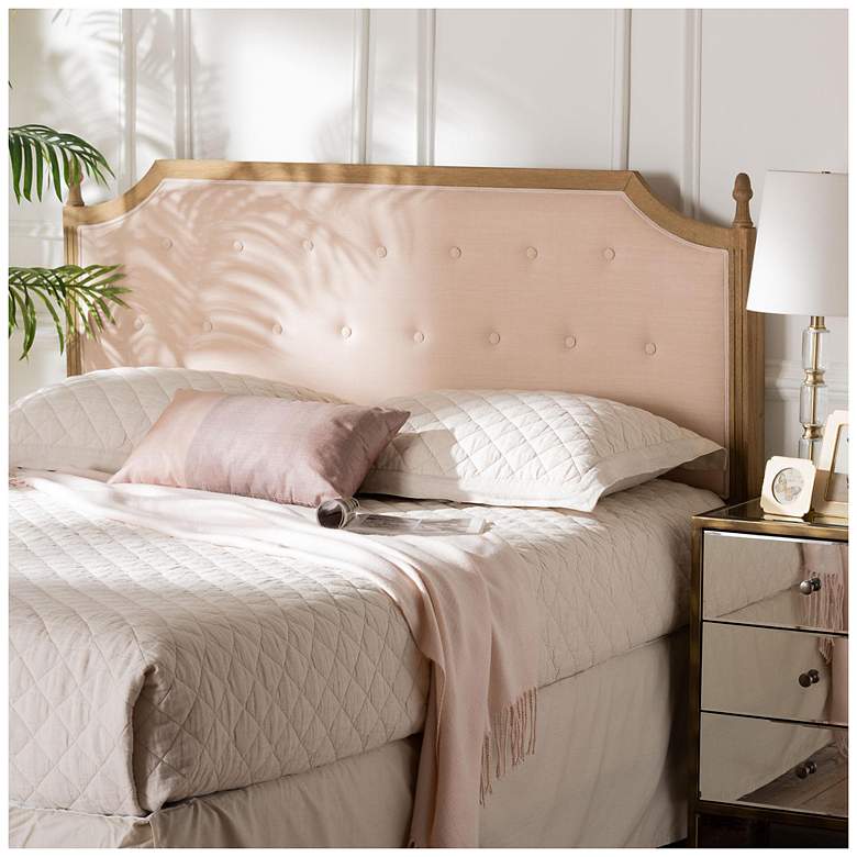 Image 3 Baxton Studio Lourdes Upholstered Beige Queen Headboard more views