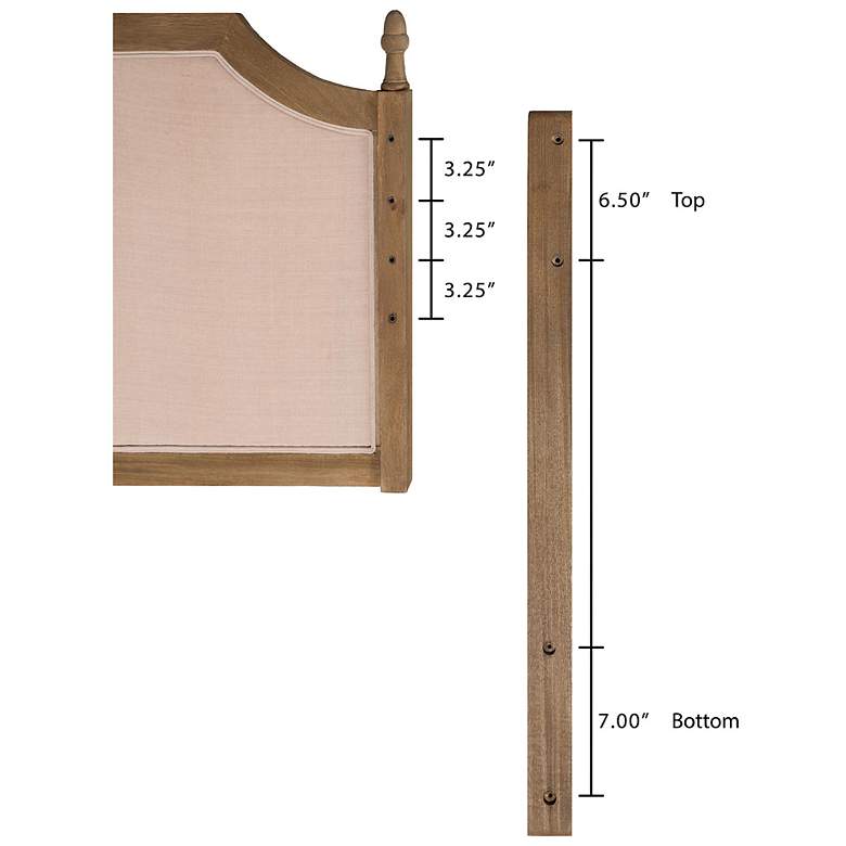 Image 7 Baxton Studio Lourdes Upholstered Beige Queen Headboard more views