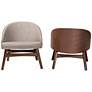 Baxton Studio Lovella Gray Fabric Accent Chairs Set of 2