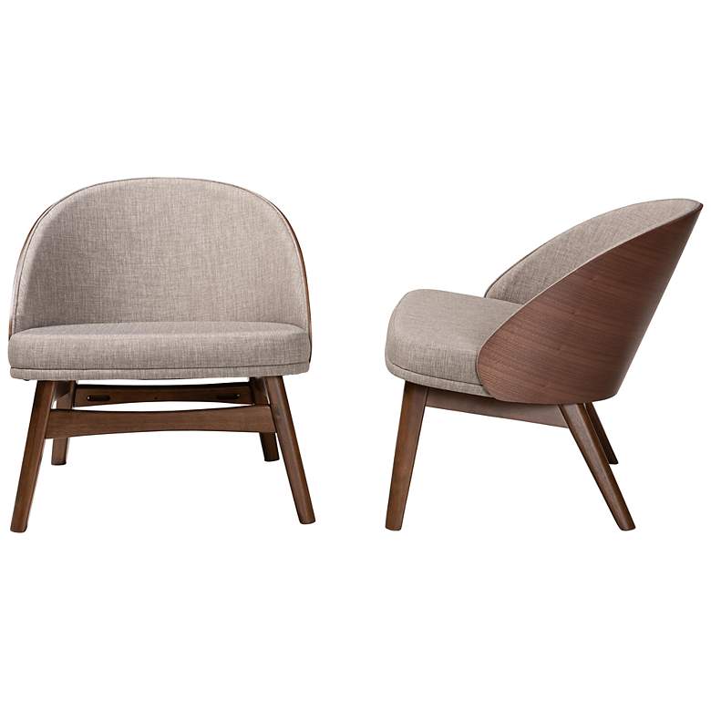 Image 7 Baxton Studio Lovella Gray Fabric Accent Chairs Set of 2 more views