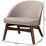 Baxton Studio Lovella Gray Fabric Accent Chairs Set of 2