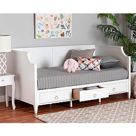 Image1 of Baxton Studio Lowri White Wood Twin Size 3-Drawer Daybed