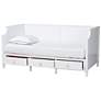 Baxton Studio Lowri White Wood Twin Size 3-Drawer Daybed