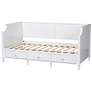 Baxton Studio Lowri White Wood Twin Size 3-Drawer Daybed