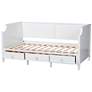 Baxton Studio Lowri White Wood Twin Size 3-Drawer Daybed