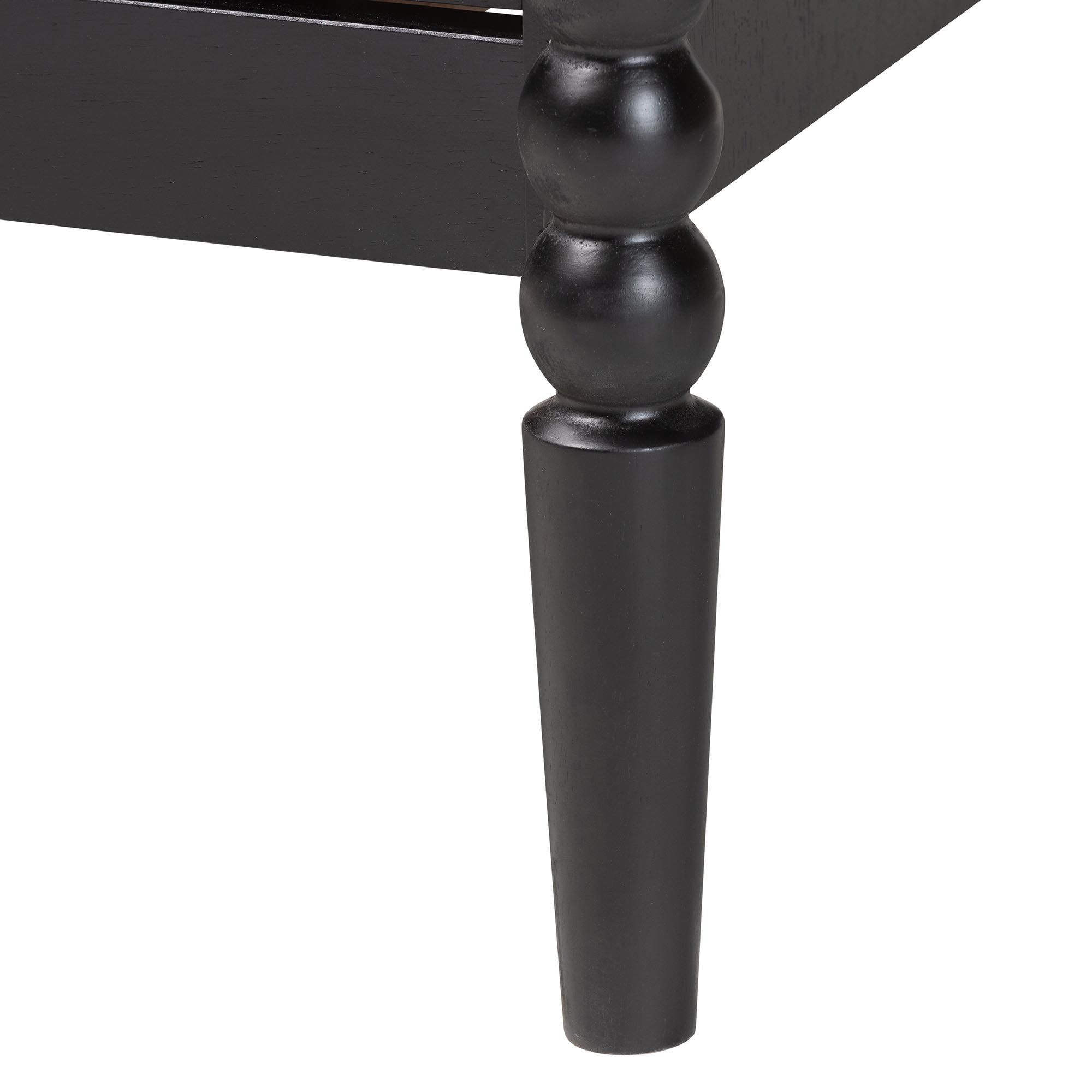 Baxton Studio Lucera 32 3/4"W Black 4-Drawer Accent Chest