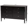 Baxton Studio Lucera 49 3/4" Wide Black 6-Drawer Dresser