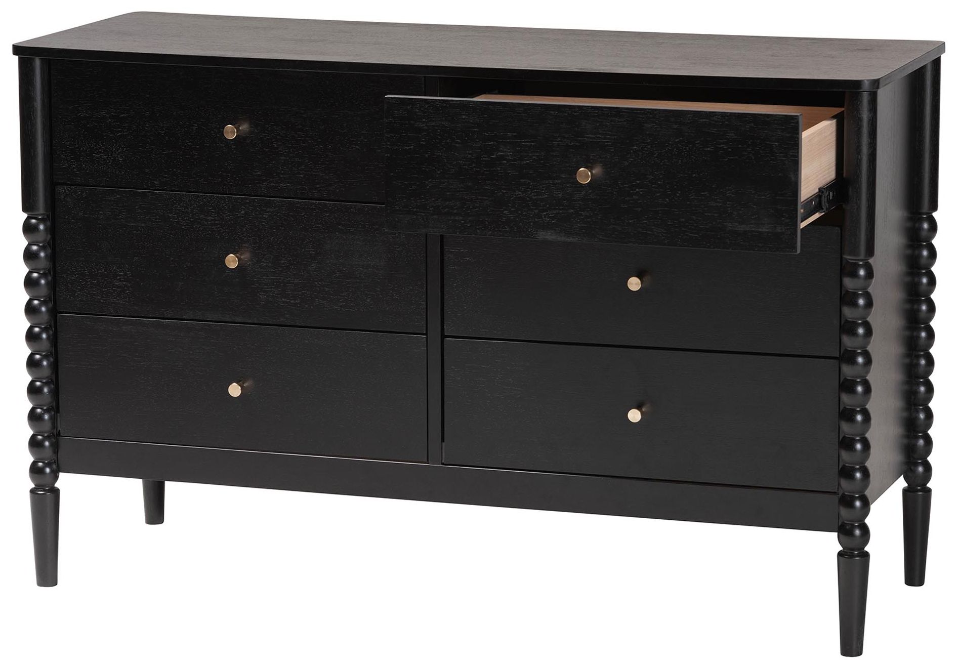 Image 5 Baxton Studio Lucera 49 3/4" Wide Black 6-Drawer Dresser more views