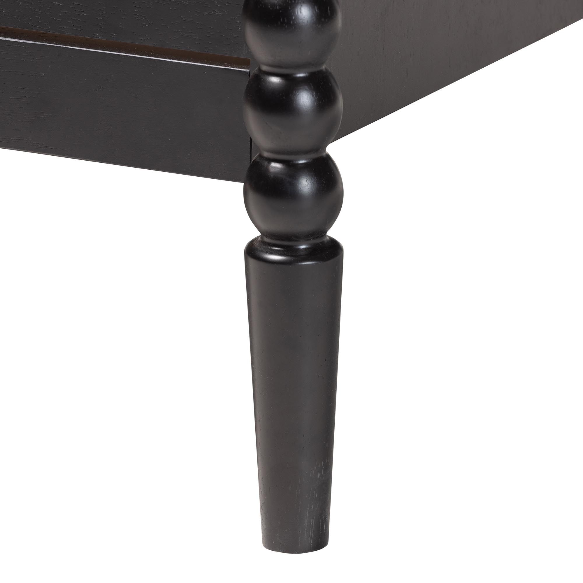 Baxton Studio Lucera 49 3/4" Wide Black 6-Drawer Dresser