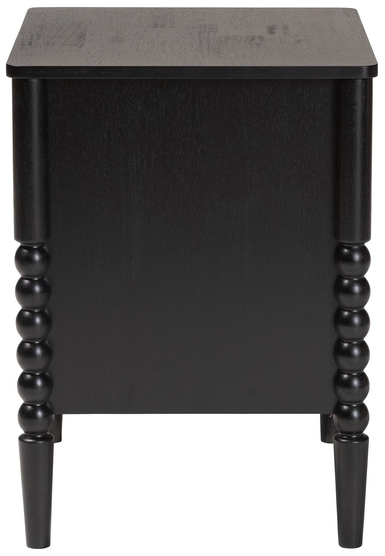 Image 5 Baxton Studio Lucera Mid-Century Black 2-Drawer Bobbin Nightstand more views
