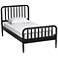 Baxton Studio Lucera Mid-Century Black Full Size Bobbin Bed