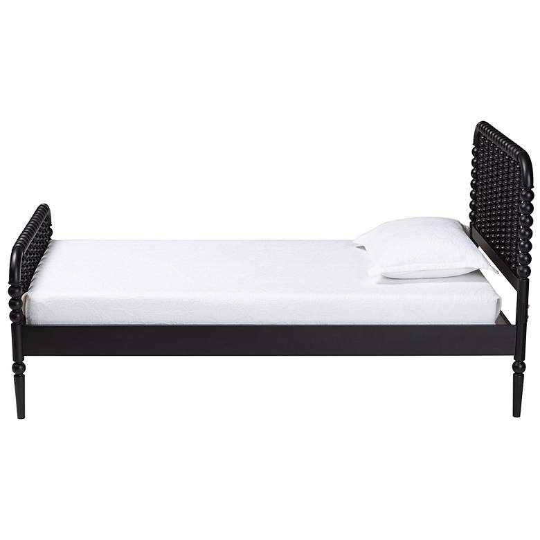 Image 4 Baxton Studio Lucera Mid-Century Black Full Size Bobbin Bed more views