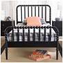 3_Baxton Studio Lucera Mid-Century Black Twin Size Bobbin Bed more views