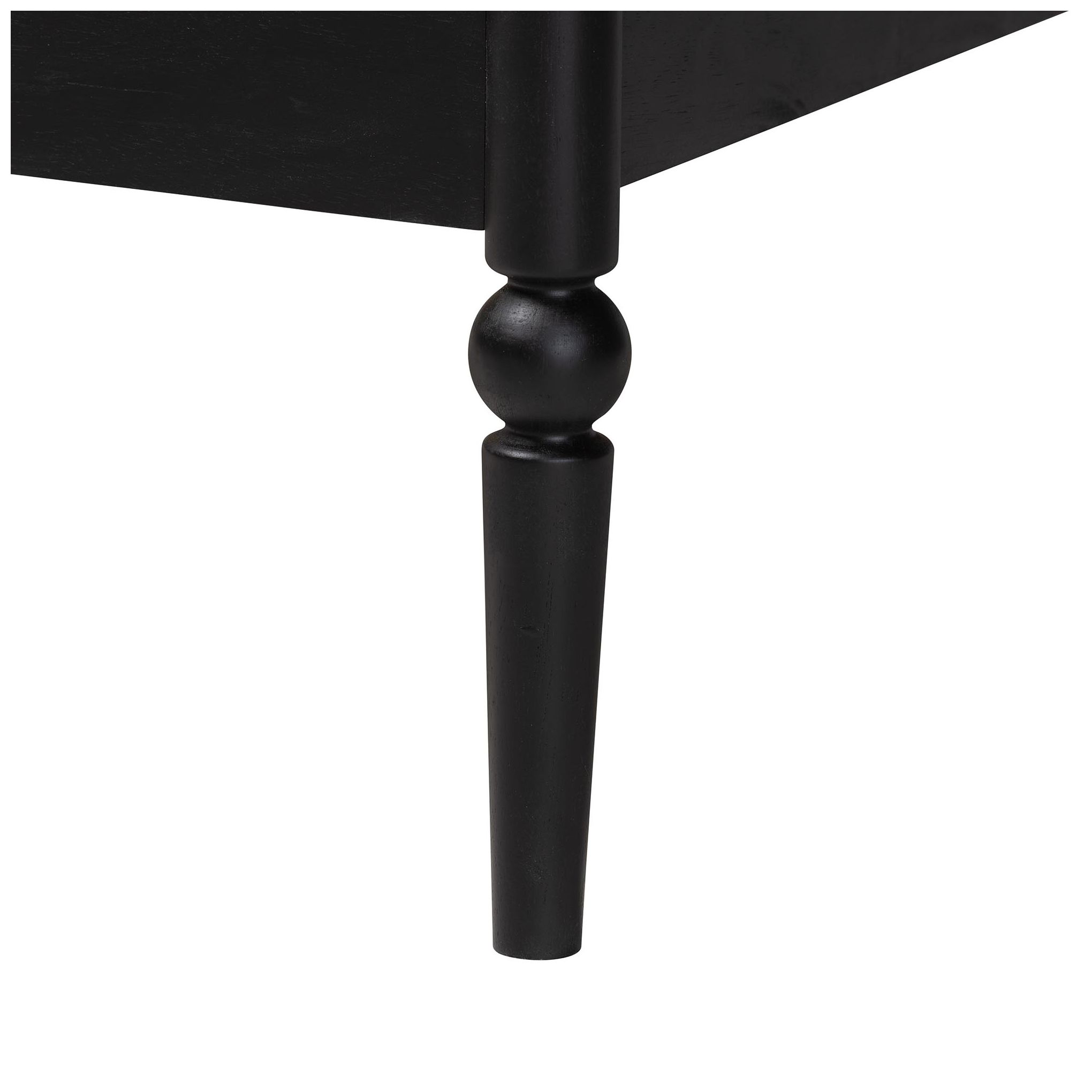 Image 6 Baxton Studio Lucera Mid-Century Black Twin Size Bobbin Bed more views