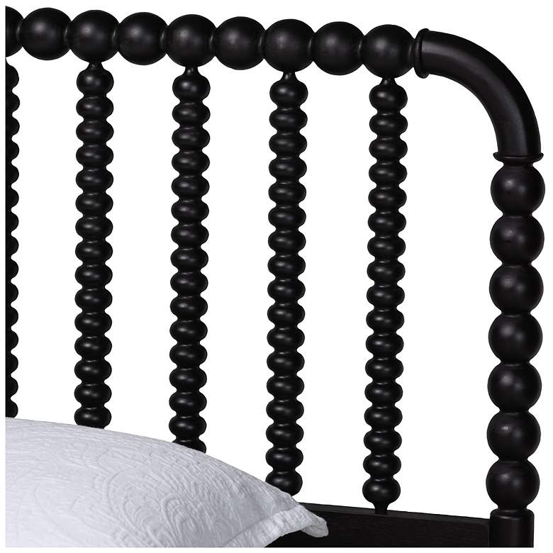 Image 6 Baxton Studio Lucera Mid-Century Black Twin Size Bobbin Bed more views