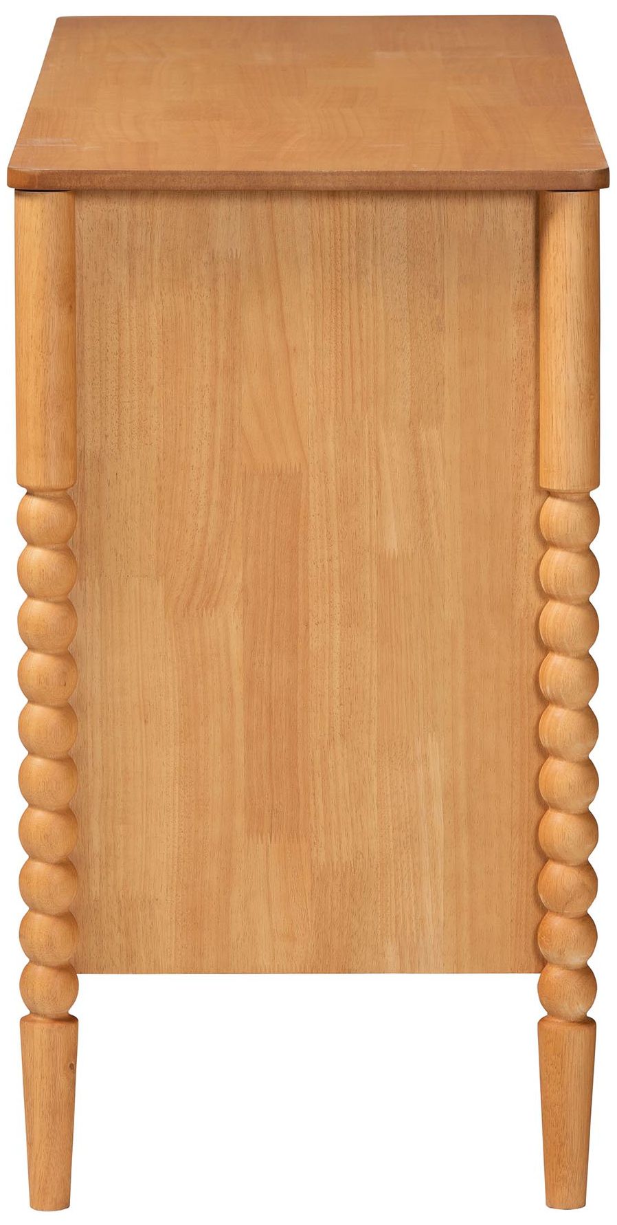 Image 6 Baxton Studio Lucera Mid-Century Oak Brown Bobbin Wood 6-Drawer Dresser more views