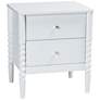 Baxton Studio Lucera Mid-Century White 2-Drawer Bobbin Nightstand