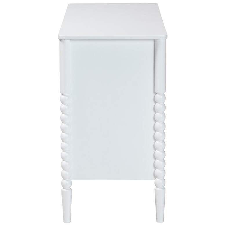 Image 6 Baxton Studio Lucera Mid-Century White Bobbin Wood 6-Drawer Dresser more views