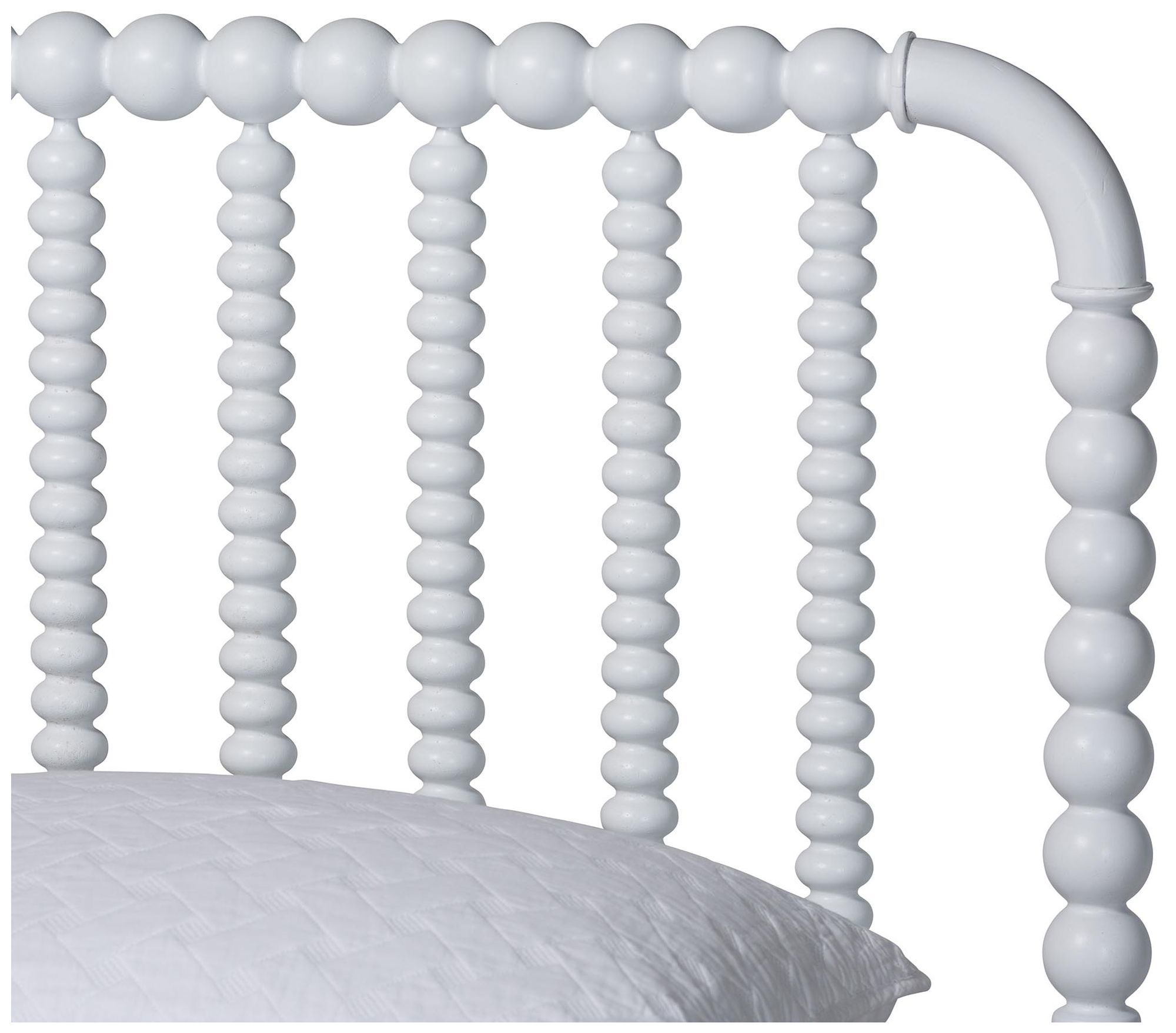 Image 6 Baxton Studio Lucera Mid-Century White Full Size Bobbin Bed more views