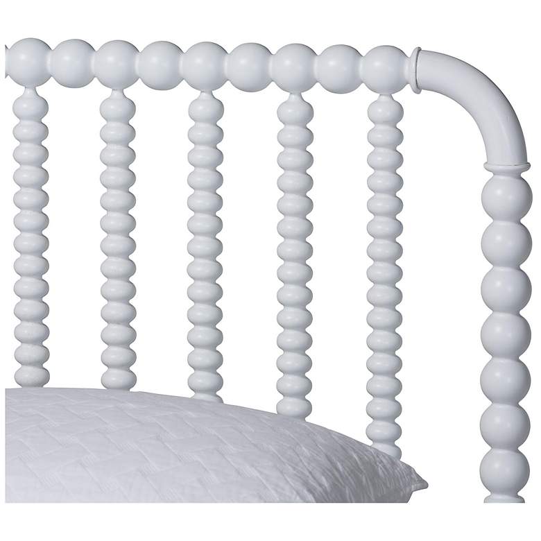 Image 6 Baxton Studio Lucera Mid-Century White Full Size Bobbin Bed more views