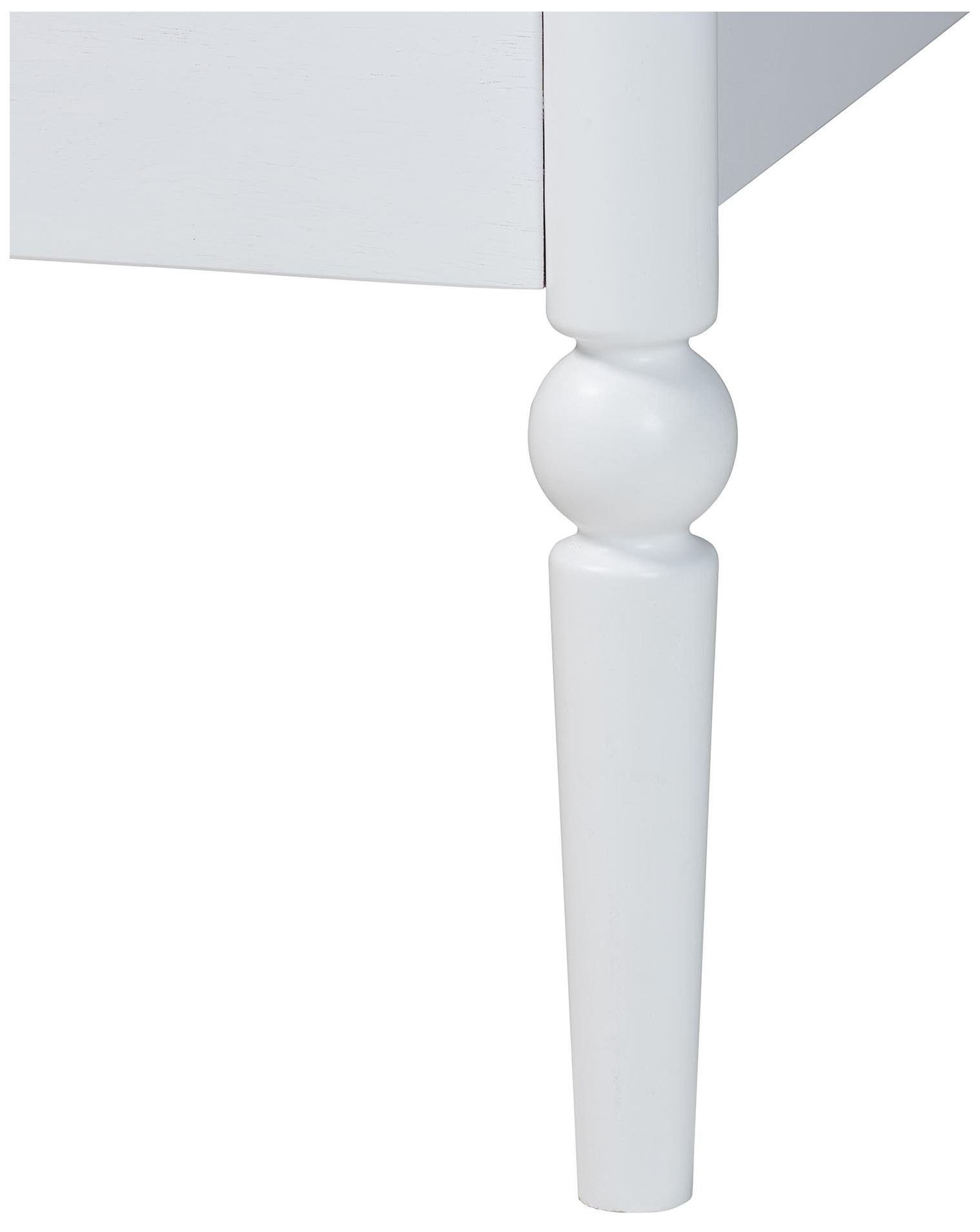 Image 7 Baxton Studio Lucera Mid-Century White Full Size Bobbin Bed more views