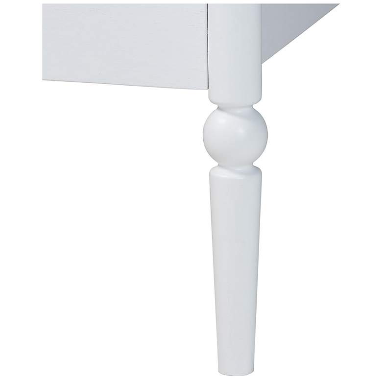 Image 7 Baxton Studio Lucera Mid-Century White Full Size Bobbin Bed more views