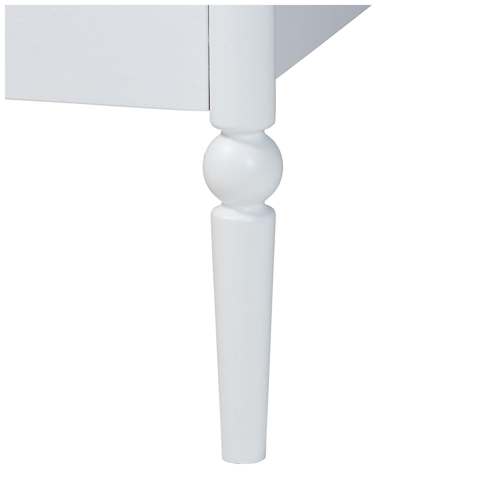 Image 6 Baxton Studio Lucera Mid-Century White Queen Size Bobbin Bed more views