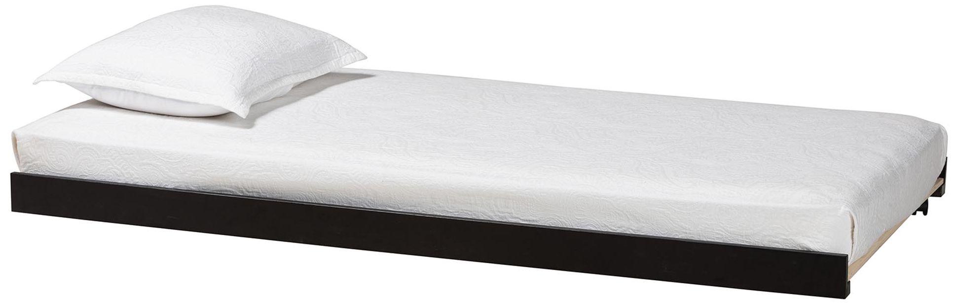 Image 2 Baxton Studio Lucera Trundle - Underbed Low-Profile Roll Base, Twin, Black