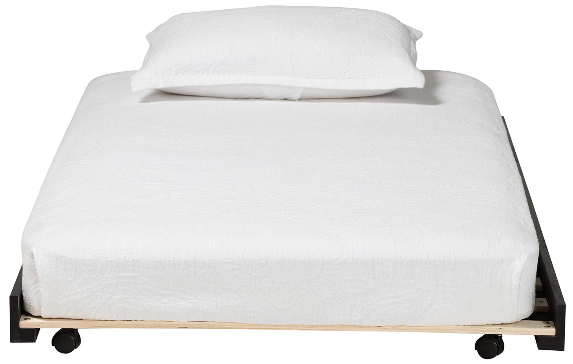 Image 3 Baxton Studio Lucera Trundle - Underbed Low-Profile Roll Base, Twin, Black more views