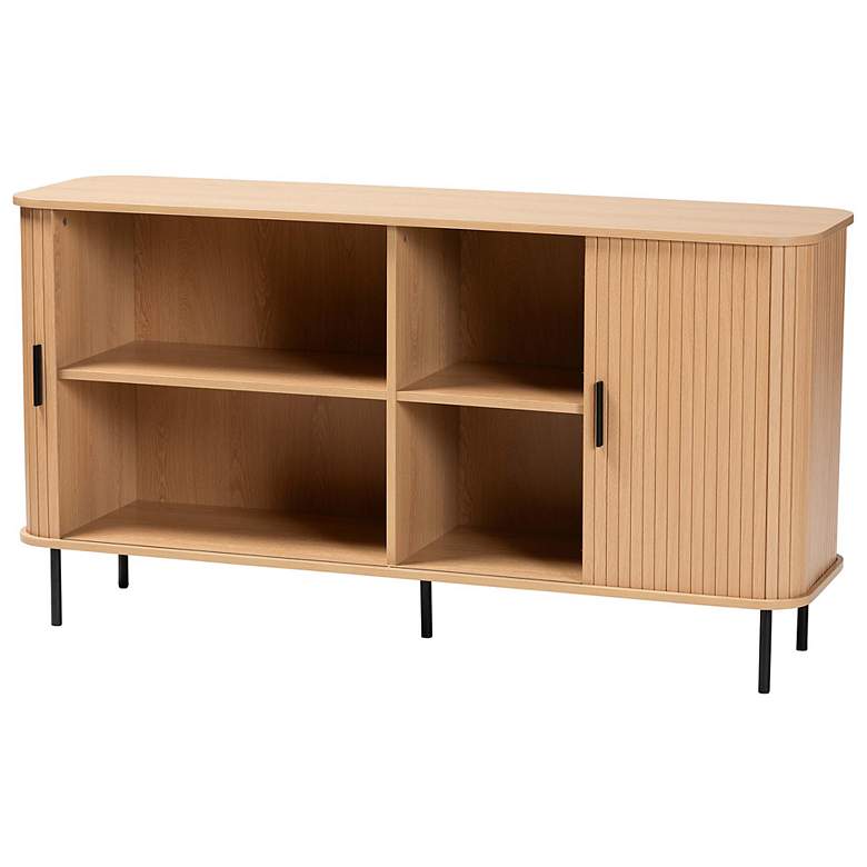 Image 3 Baxton Studio Lucia Fluted Wood Sideboard - Buffet Cabinet more views