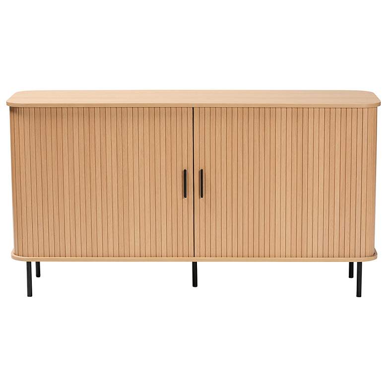 Image 4 Baxton Studio Lucia Fluted Wood Sideboard - Buffet Cabinet more views