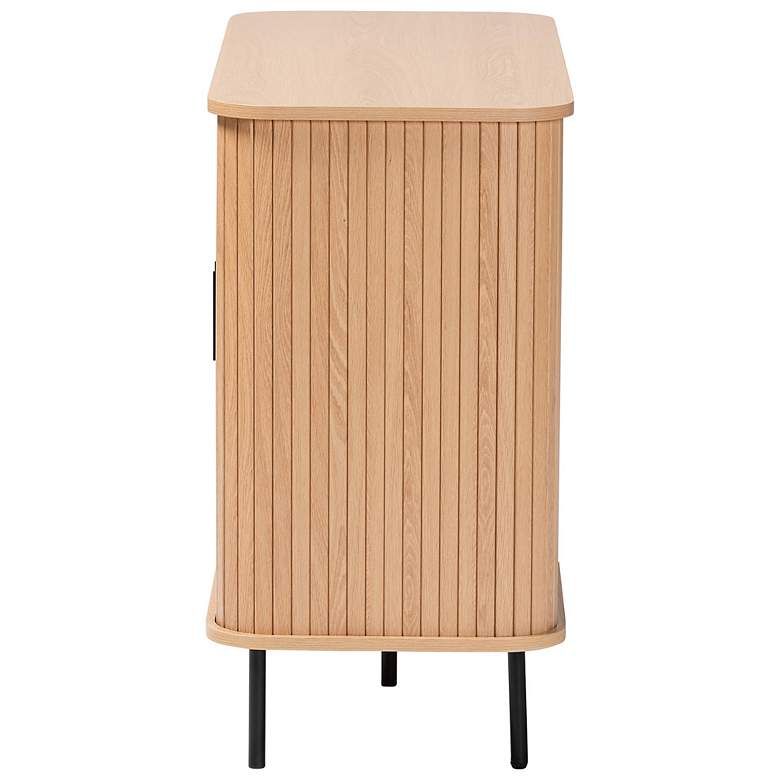 Image 5 Baxton Studio Lucia Fluted Wood Storage Cabinet - Modern Sideboard more views