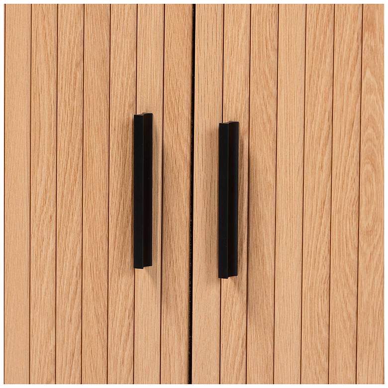 Image 6 Baxton Studio Lucia Fluted Wood Storage Cabinet - Modern Sideboard more views