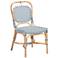 Baxton Studio Luciana Blue White Rattan Bistro Chair