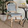 1_Baxton Studio Luciana Blue White Rattan Bistro Chair