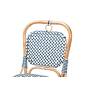 3_Baxton Studio Luciana Blue White Rattan Bistro Chair more views