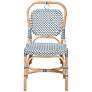6_Baxton Studio Luciana Blue White Rattan Bistro Chair more views